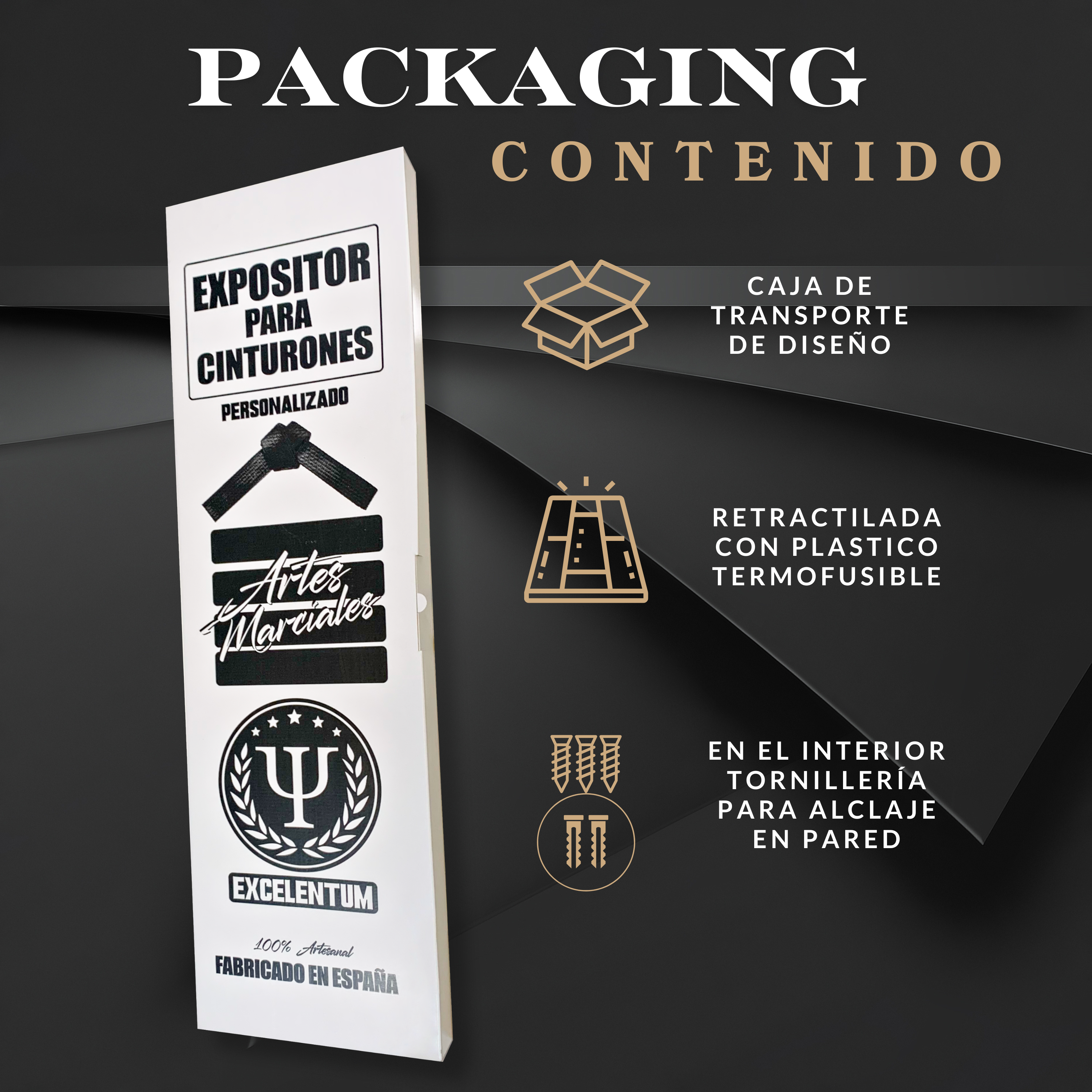 Porta Cinturones Personalizable Artes Marciales