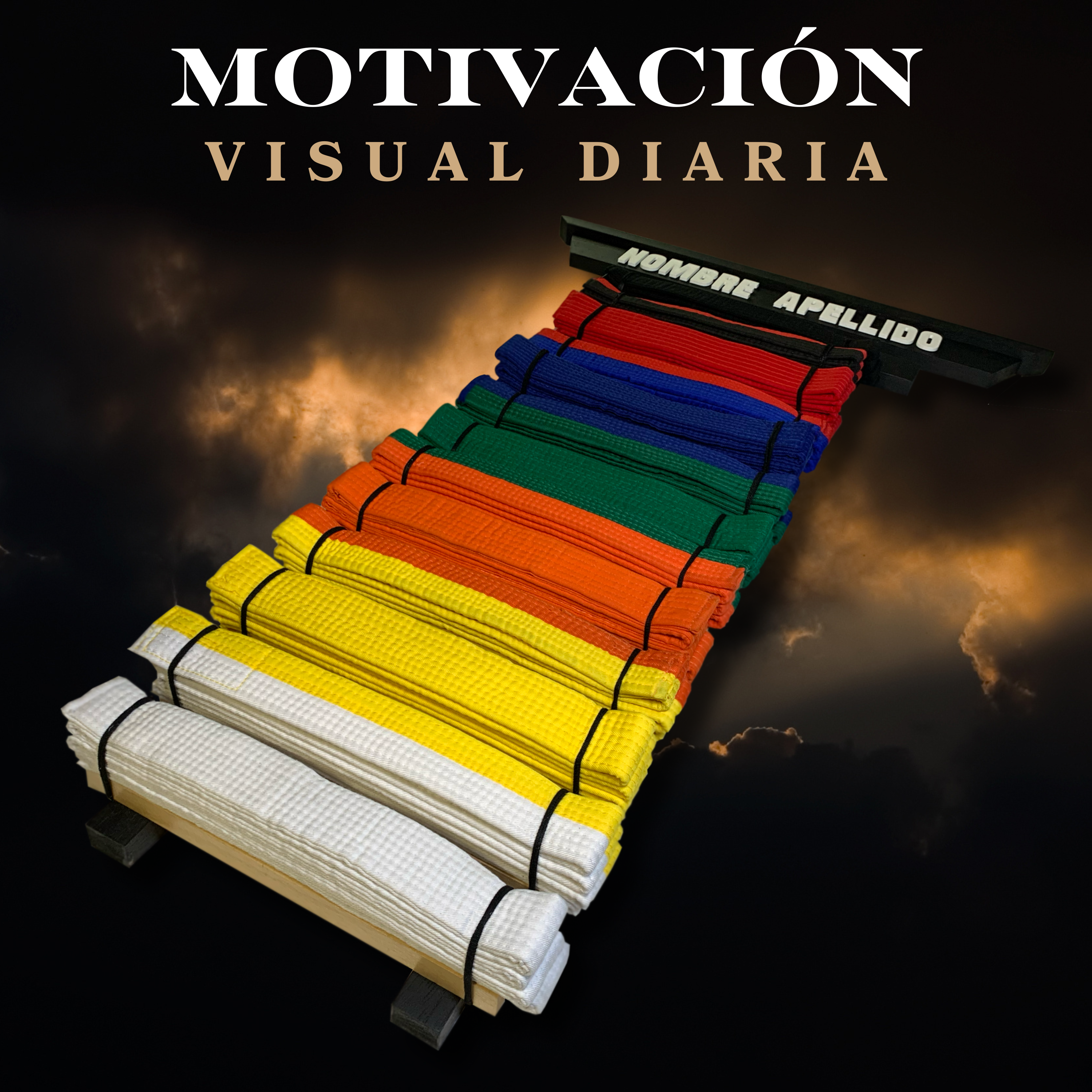 Porta Cinturones Personalizable Artes Marciales